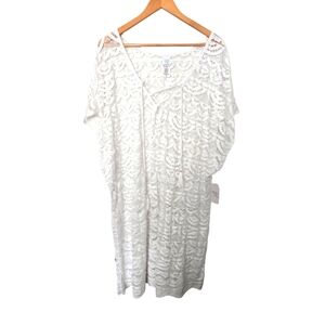 NWT Time And Tru White Lace Swim Cover-Up Size  2x 20W